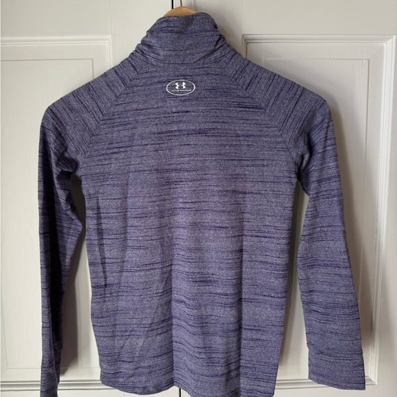 NYU Kids Heathered Purple Quarter-zip Sweater - Picture 4 of 4